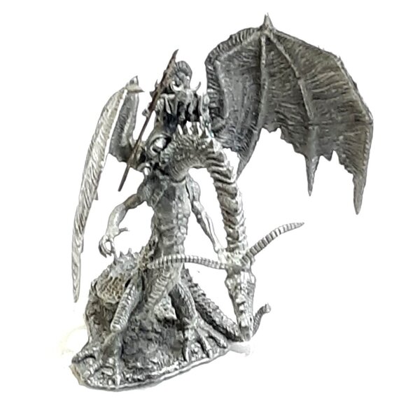 Chaos Chaos Commander On War Dragon 1997 Pewter Figure #1121002 Ral Partha - Picture 1 of 8